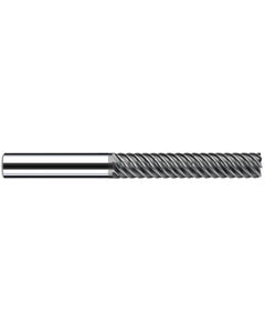 1/4″ Cutting Dia. × 1/4″ Shank Dia. × 1-3/8″ LOC × 3″ OAL, 5 Flute, Carbide, Polychrom, Square Endmill, E-Cut