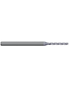 3.2 mm Dia. × 6 mm Shank Dia. × 75 mm OAL × 31 mm LCF, 130 Degrees, 8xD, 3 Flute, Helical Flute, TiB2 Solid Carbide Drills