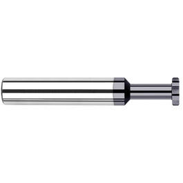 Keyseat Cutter, 3/32″ Dia. × 1/8″ Shank Dia. × 1/32″ CW × 1-1/2″ OAL, 4 Teeth, Carbide, Round Shank, AlTiN, Specialty Profiles