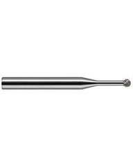 3/32″ Dia. × 0.079″ LOC × 1/8″ Shank Size × 1-1/2″ OAL, Flute, Carbide, Uncoated, Ballnose Endmill