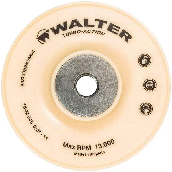 WALTER Surface Technologies - 4-1/2" Diam Disc Backing Turbo Backing Pad - 13,000 RPM - Eagle Tool & Supply