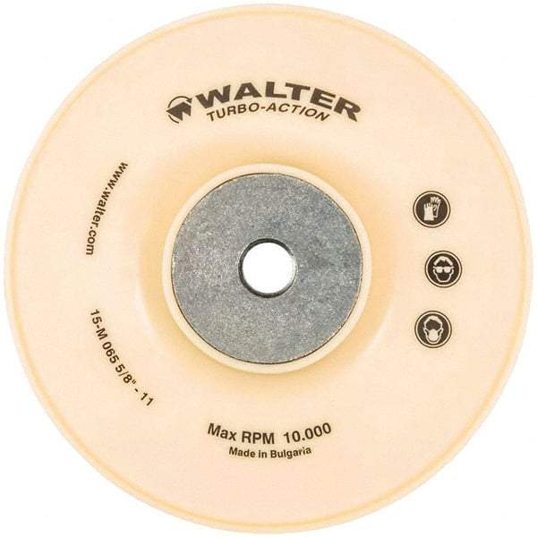 WALTER Surface Technologies - 6" Diam Disc Backing Turbo Backing Pad - 10,000 RPM - Eagle Tool & Supply