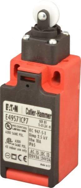 Eaton Cutler-Hammer - SPDT, NC/NO, 500 Volt, Screw Terminal, Roller Plunger Actuator, General Purpose Limit Switch - 4, 13, 4X, 6P NEMA Rating, IP65 IPR Rating, Screw Mount - Eagle Tool & Supply