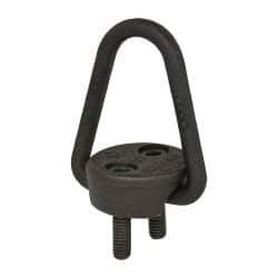 American Drill Bushing - 2,000 Lb Load Capacity Flip-Flop Hoist Ring - 4-7 Ft/Lb Torque, 5/16 Thread, Forged Chrome Moly Steel, Black Oxide Finish - Eagle Tool & Supply