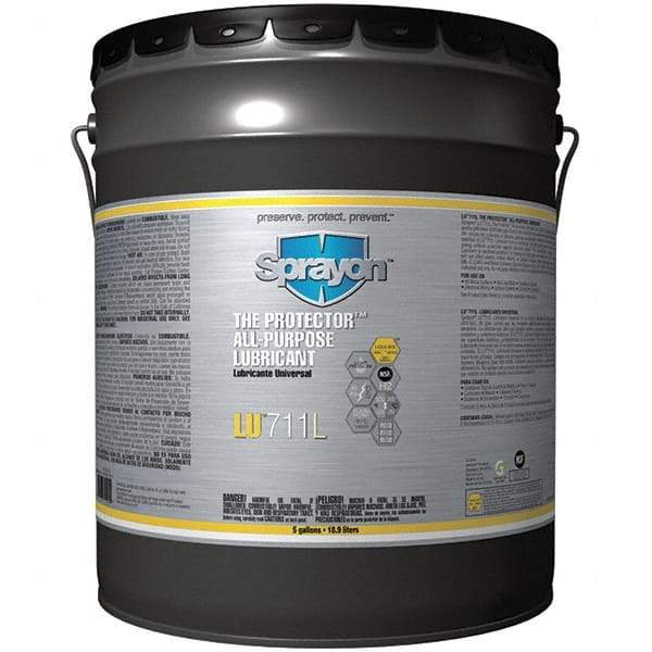 Sprayon - 5 Gal Pail Penetrant/Lubricant - Light Amber, -20°F to 500°F, Food Grade - Eagle Tool & Supply
