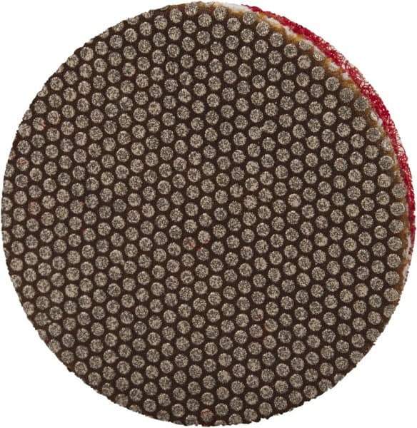 3M - 1" Diam, 200 Grit, Diamond Hook & Loop Disc - Very Fine Grade, Coated, Cloth Backing, Series 6002J - Eagle Tool & Supply