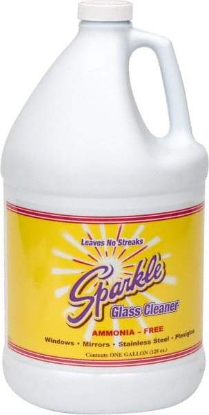 Made in USA - 1 Gal Bottle Unscented Glass Cleaner - Use on Glass Surfaces, Plexiglass - Eagle Tool & Supply