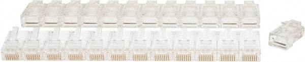 Ideal - 8 Position, Cat5e Modular Plug - Round Cable Compatible, UL Listed - Eagle Tool & Supply