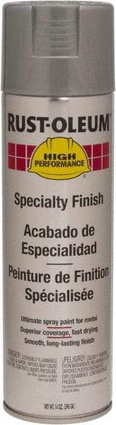Rust-Oleum - Silver Aluminum, 14 oz Net Fill, Gloss, Enamel Spray Paint - 10 Sq Ft per Can, 14 oz Container, Use on Rust Proof Paint - Eagle Tool & Supply