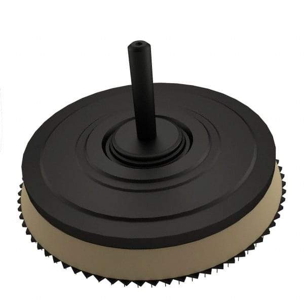 AutoQuip - 3" Diam Hook & Loop Disc Backing Pad - 1/4" Shank Diam, Medium Density, 18,000 RPM - Eagle Tool & Supply