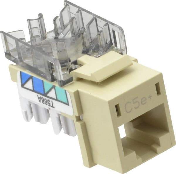 Hubbell - 8 Position, Cat5e Modular Jack - CSA Certified, RoHS Compliant, UL Listed - Eagle Tool & Supply