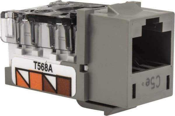 Hubbell - 8 Position, Cat5e Modular Jack - CSA Certified, RoHS Compliant, UL Listed - Eagle Tool & Supply