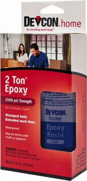 Devcon - 4.5 oz Bottle Two Part Epoxy - 30 min Working Time, Series 2 Ton - Eagle Tool & Supply