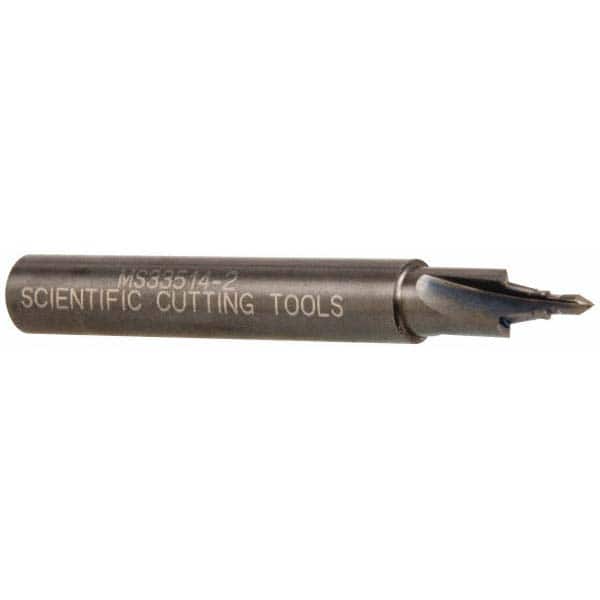 Scientific Cutting Tools - 5/16-24" Port, 0.3" Spotface Diam, 1/8" Tube Outside Diam, Plain Pilot, Straight Shank, Carbide Tipped Porting Tool - Eagle Tool & Supply