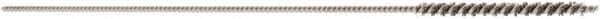 Brush Research Mfg. - 0.063" Diam Helical Stainless Steel Tube Brush - 0.003" Filament Diam, 3/4" Brush Length, 3" OAL, 0.034" Diam Shank - Eagle Tool & Supply