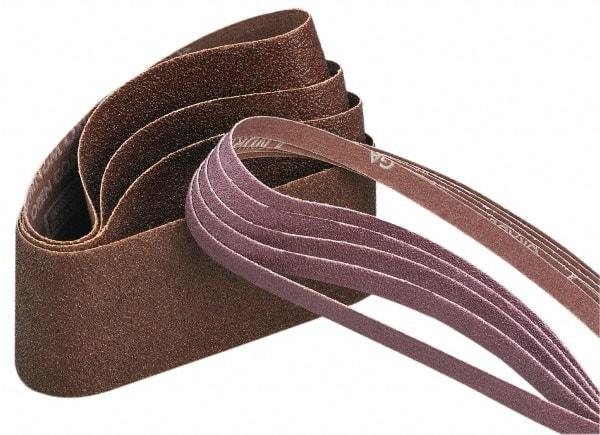 Norton - 3" Wide x 132" OAL, 36 Grit, Aluminum Oxide Abrasive Belt - Aluminum Oxide, Very Coarse, Coated, X Weighted Cloth Backing, Series R228 - Eagle Tool & Supply