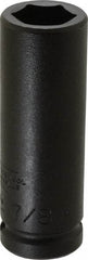Proto - 3/4" Drive 7/8" Deep Thin Wall Impact Socket - 6 Points, 4" OAL - Eagle Tool & Supply