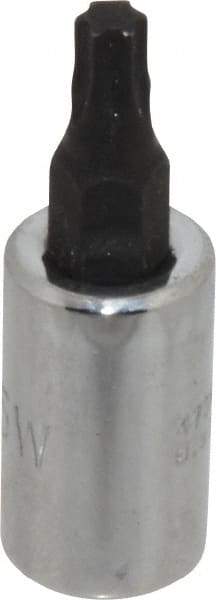 Proto - 1/4" Drive, T25 Torx Bit Socket - 1-1/2" OAL - Eagle Tool & Supply