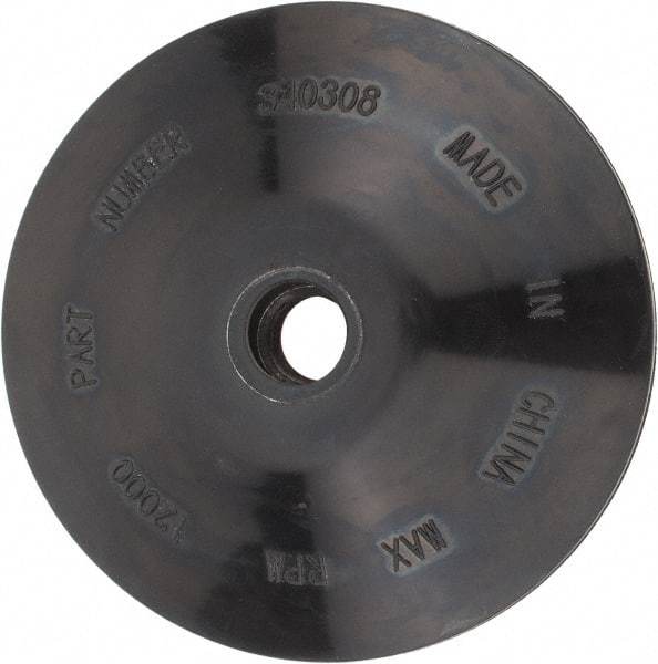 DeWALT - 4-1/2" Diam Locking Nut Disc Backing Pad - Medium Density, 12,000 RPM - Eagle Tool & Supply