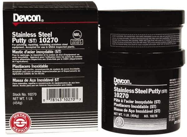 Devcon - 1 Lb Kit Gray Epoxy Resin Putty - 120°F (Wet), 250°F (Dry) Max Operating Temp - Eagle Tool & Supply