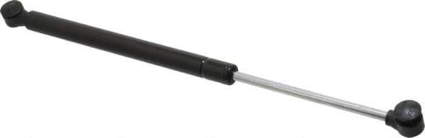Value Collection - 0.32" Rod Diam, 0.75" Tube Diam, 20 Lb Capacity, Fixed Force Gas Spring - 15.25" Extended Length, 5" Stroke Length, Plastic Ball Socket, Black Nitride Piston - Eagle Tool & Supply