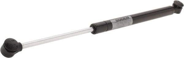Value Collection - 0.32" Rod Diam, 0.75" Tube Diam, 60 Lb Capacity, Fixed Force Gas Spring - 15.25" Extended Length, 5" Stroke Length, Plastic Ball Socket, Black Nitride Piston - Eagle Tool & Supply