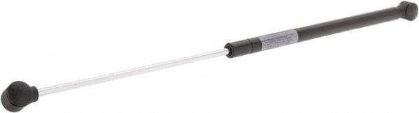 Value Collection - 0.24" Rod Diam, 0.59" Tube Diam, 80 Lb Capacity, Fixed Force Gas Spring - 19.68" Extended Length, 8" Stroke Length, Plastic Ball Socket, Black Nitride Piston - Eagle Tool & Supply