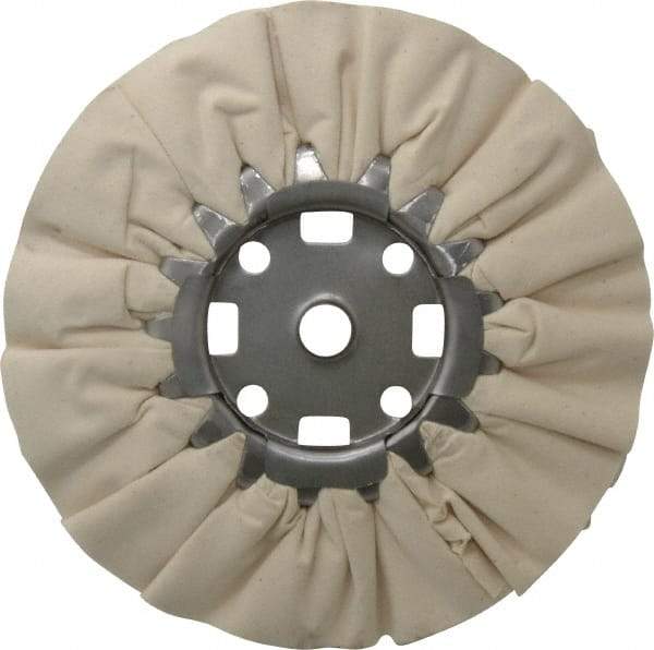 Divine Brothers - 8" Diam x 1/2" Thick Unmounted Buffing Wheel - Ventilated Bias Cut, 5/8" Arbor Hole - Eagle Tool & Supply