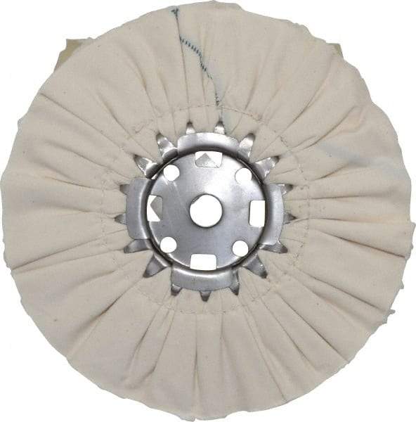 Divine Brothers - 10" Diam x 1/2" Thick Unmounted Buffing Wheel - Ventilated Bias Cut, 3/4" Arbor Hole - Eagle Tool & Supply