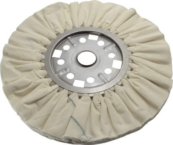 Divine Brothers - 12" Diam x 1/2" Thick Unmounted Buffing Wheel - Ventilated Bias Cut, 1-1/4" Arbor Hole - Eagle Tool & Supply