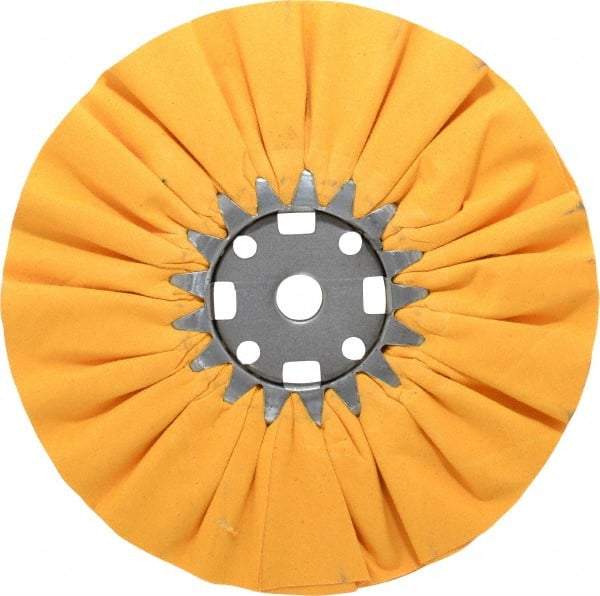 Divine Brothers - 10" Diam x 1/2" Thick Unmounted Buffing Wheel - Ventilated Bias Cut, 3/4" Arbor Hole - Eagle Tool & Supply
