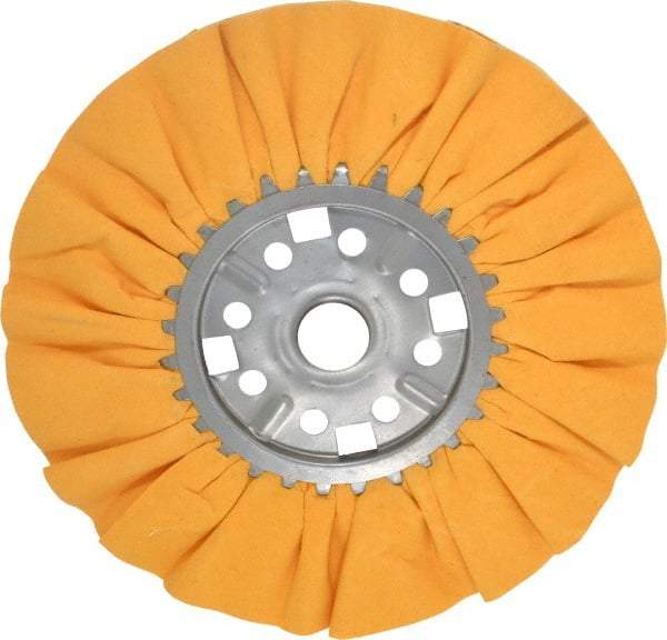 Divine Brothers - 12" Diam x 1/2" Thick Unmounted Buffing Wheel - Ventilated Bias Cut, 1-1/4" Arbor Hole - Eagle Tool & Supply