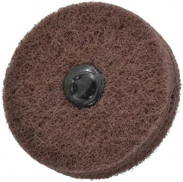 Standard Abrasives - 3" Diam, Medium Mounted Scrubber Buffing Wheel - 2 Ply, Very Fine Grade, 1/4" Shank Diam, 8,000 RPM - Eagle Tool & Supply