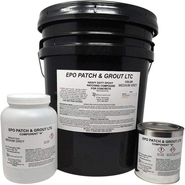 Made in USA - 5 Gal Concrete Repair/Resurfacing - Medium Gray, 25 Sq Ft Coverage, Epoxy Resin - Eagle Tool & Supply