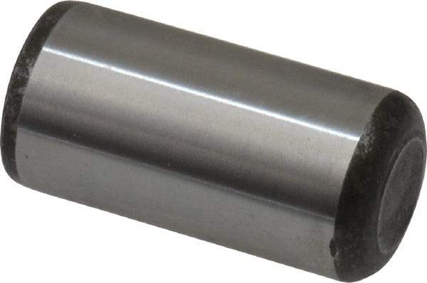 Made in USA - 5/8" Diam x 1-1/4" Pin Length Grade 8 Alloy Steel Standard Dowel Pin - Bright Finish, C 47-58 & C 60 (Surface) Hardness, 46,000 Lb (Single Shear), 92,000 Lb (Double Shear) Breaking Strength, 1 Beveled & 1 Rounded End - Eagle Tool & Supply