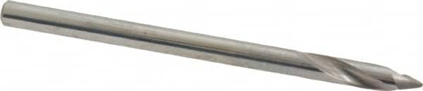 Made in USA - 1/8" Body Diam, 60°, 2" OAL, Solid Carbide Spotting Drill - Eagle Tool & Supply