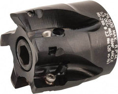 Kennametal - 5 Inserts, 1-1/2" Cut Diam, 3/4" Arbor Diam, 14.48mm Max Depth of Cut, Indexable Square-Shoulder Face Mill - 0/90° Lead Angle, 40mm High, EC14.., EP14.. Insert Compatibility, Through Coolant, Series Mill 1-14 - Eagle Tool & Supply