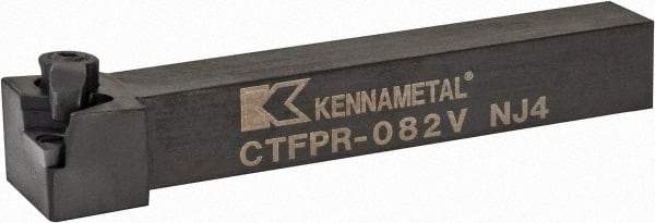 Kennametal - CTFP, Right Hand Cut, 0° Lead Angle, 1/2" Shank Height x 1/2" Shank Width, Positive Rake Indexable Turning Toolholder - 3-1/2" OAL, TP..22. Insert Compatibility, Series Kendex - Eagle Tool & Supply