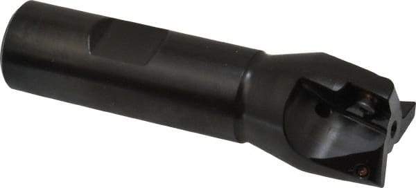 LMT - 1" Cut Diam, 0.413" Max Depth of Cut, 3/4" Shank Diam, 3-1/4" OAL, Indexable Square Shoulder End Mill - AD...1103...R Inserts, Weldon Shank, Series Univex - Eagle Tool & Supply