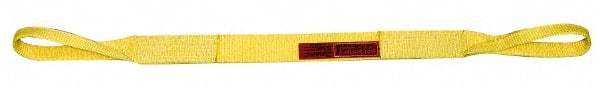 Lift-All - 9' Long x 6" Wide, 7,200 Lb Vertical Capacity, 1 Ply, Nylon Web Sling - 5,800 Lb Choker Capacity, Yellow - Eagle Tool & Supply