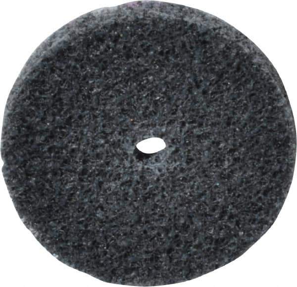 3M - 1-1/2" Diam, 1/4" Face Width, 3/16" Center Hole, Fine Grade, Silicon Carbide Deburring Wheel - Unitized, Soft Density 2 Grade, 20,100 RPM - Eagle Tool & Supply