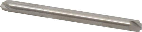 Accupro - 0.02" Radius, 1/8" Mill Diam, 2 Flute Solid Carbide Corner Rounding End Mill - Double End, Uncoated, 1-1/2" OAL, 1/8" Shank Diam - Eagle Tool & Supply