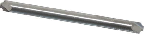 Accupro - 0.031" Radius, 1/8" Mill Diam, 2 Flute Solid Carbide Corner Rounding End Mill - Double End, Uncoated, 1-1/2" OAL, 1/8" Shank Diam - Eagle Tool & Supply