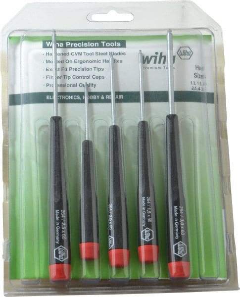 Wiha - 5 Piece, Hex Driver Set - Hex - Eagle Tool & Supply