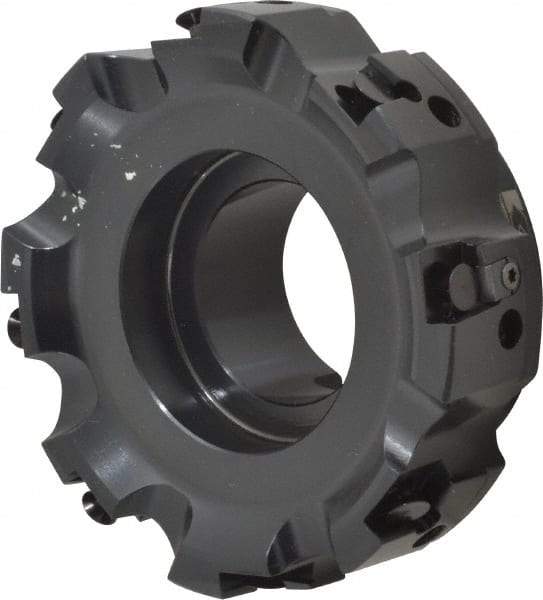 Kennametal - 8 Inserts, 4" Cut Diam, 1-1/2" Arbor Diam, 0.236" Max Depth of Cut, Indexable Square-Shoulder Face Mill - 0/90° Lead Angle, 1-3/4" High, SPHX 1205... Insert Compatibility, Series Fix-Perfect - Eagle Tool & Supply