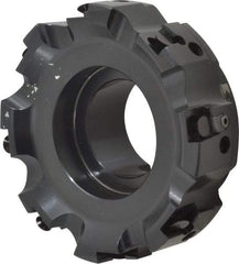 Kennametal - 8 Inserts, 4" Cut Diam, 1-1/2" Arbor Diam, 0.236" Max Depth of Cut, Indexable Square-Shoulder Face Mill - 0/90° Lead Angle, 1-3/4" High, SPHX 1205... Insert Compatibility, Series Fix-Perfect - Eagle Tool & Supply