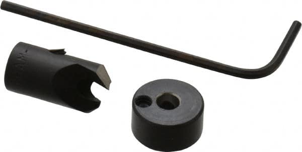 Vernon - 5/16" Cutter Diam, #28 Drill Combatibility, 1/4" Collar Thickness, Adjustable Depth Drill Countersink - Eagle Tool & Supply