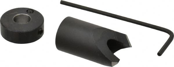 Vernon - 1/2" Cutter Diam, Letter D Drill Compatibility, 1/4" Collar Thickness, Adjustable Depth Drill Countersink - Eagle Tool & Supply
