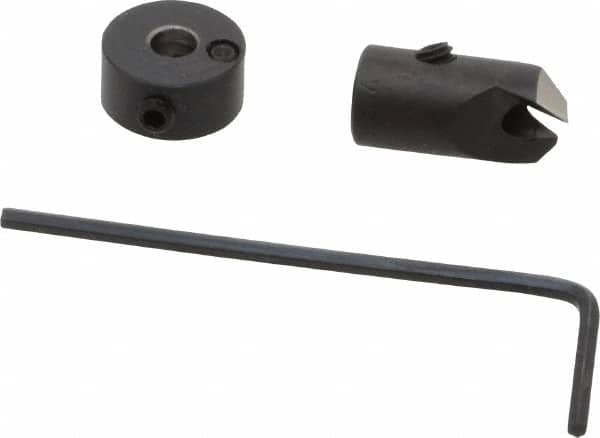 Vernon - 5/16" Cutter Diam, 9/64" Drill Compatibility, 1/4" Collar Thickness, Adjustable Depth Drill Countersink - Eagle Tool & Supply