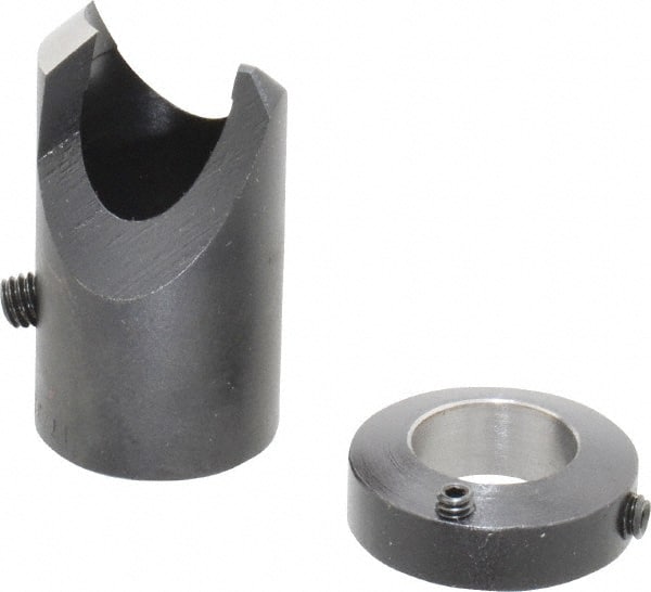 Vernon - 13/16" Cutter Diam, 17/32" Drill Compatibility, 5/16" Collar Thickness, Adjustable Depth Drill Countersink - Eagle Tool & Supply